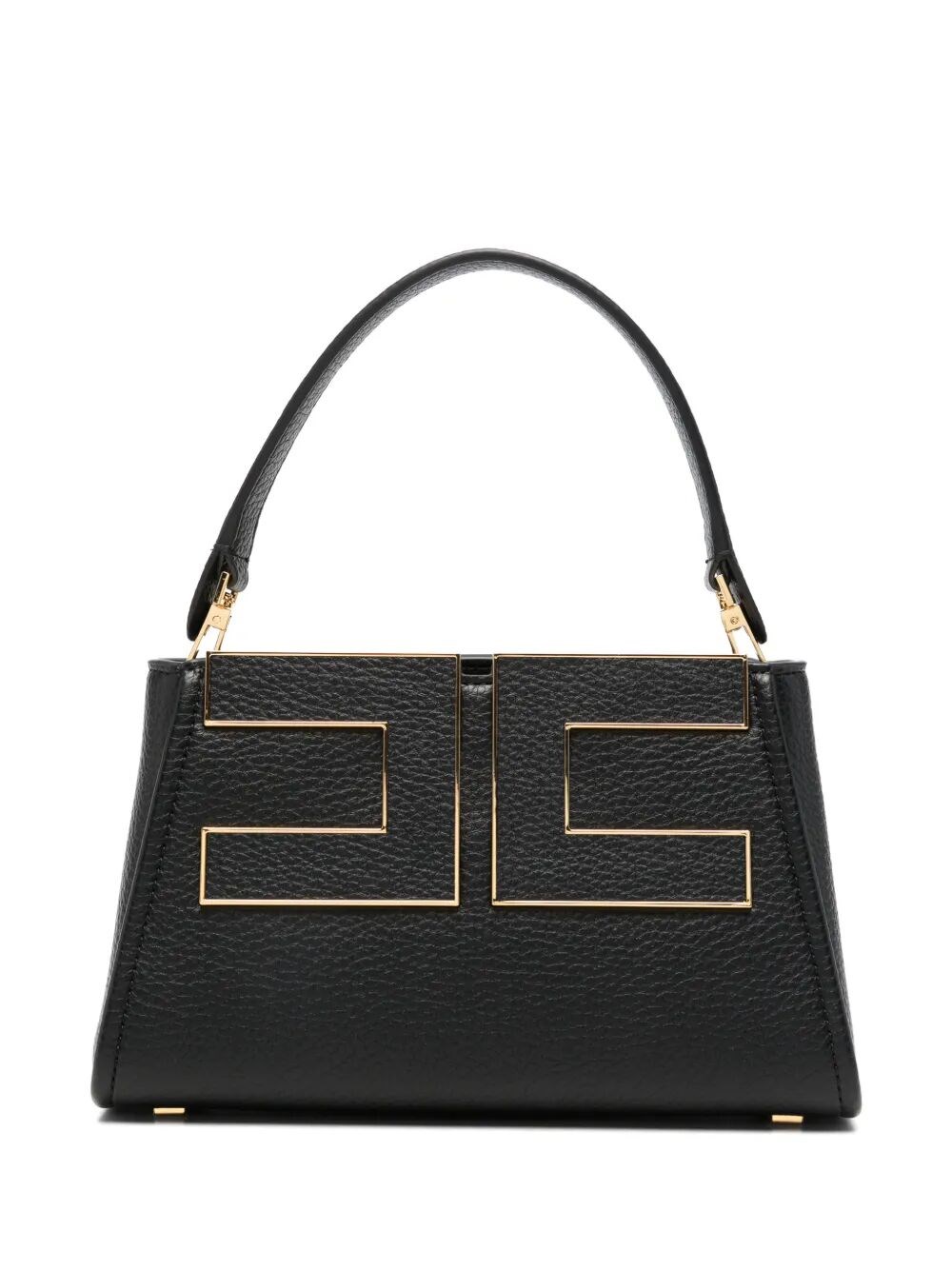 ELISABETTA FRANCHI Shoulder Bag Gold Accents "Bs07a66e2 110 Black"