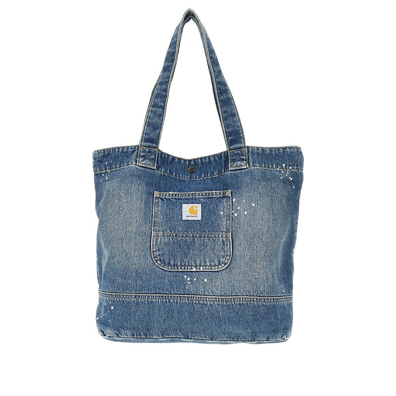 Tote bag in denim destroy