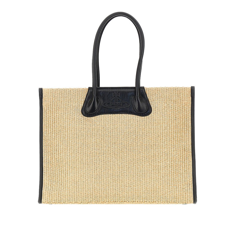 Tote bag 'Troy' in rafia intrecciata
