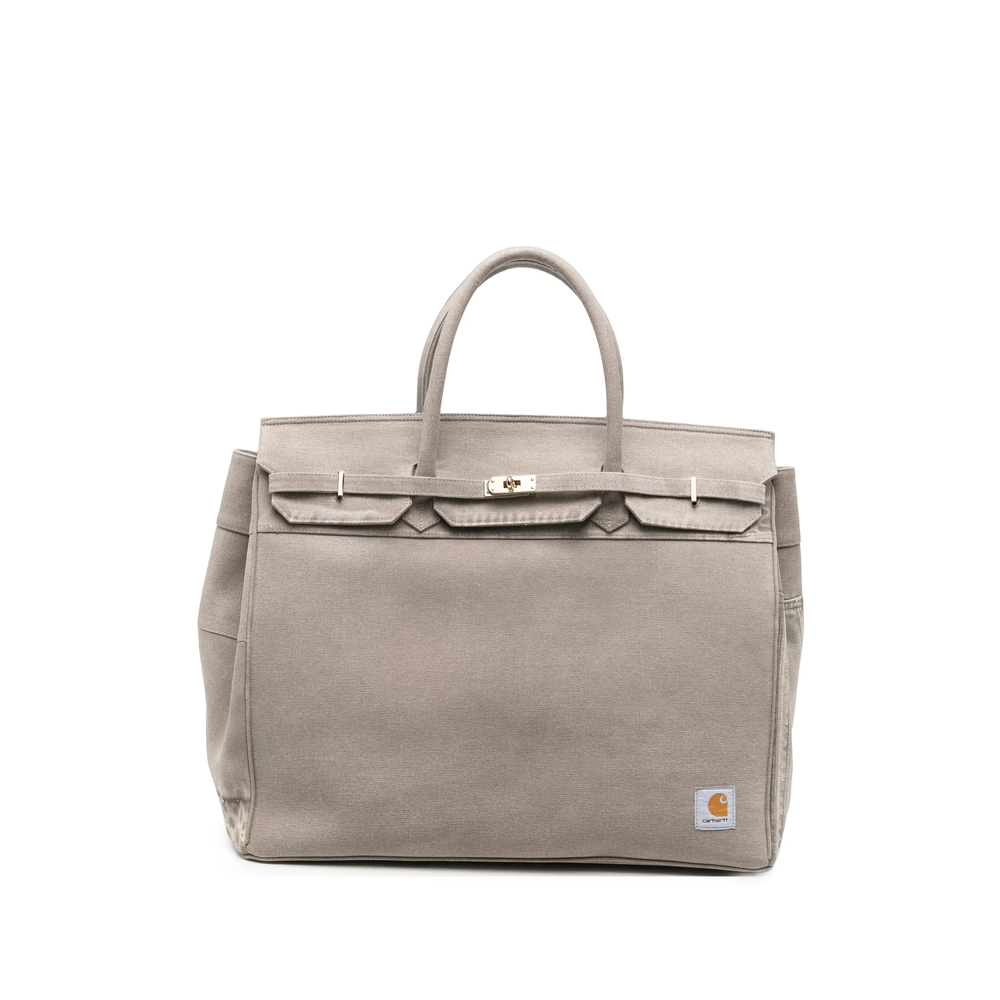 Another Chance Large Buckle-detail Logo-patch Tote Bag