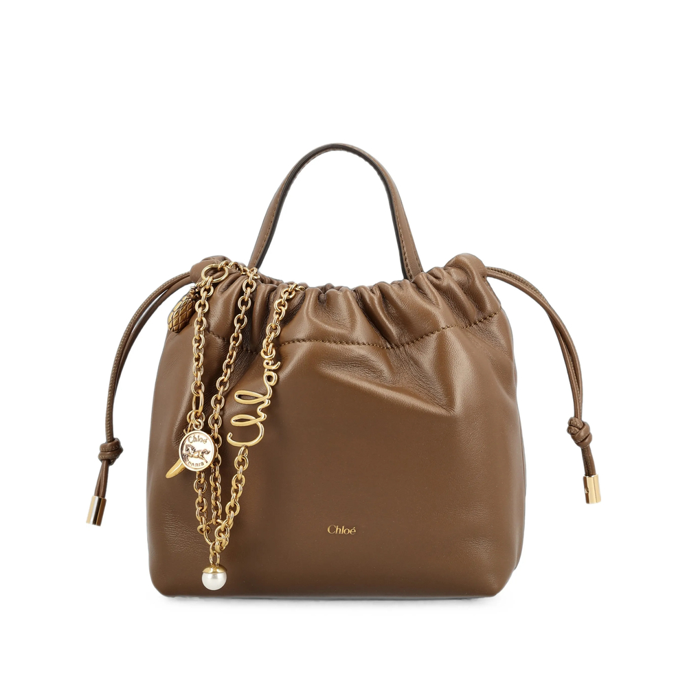 Chloé Mini Icons Shoulder Bag With Chain In Soft Leather