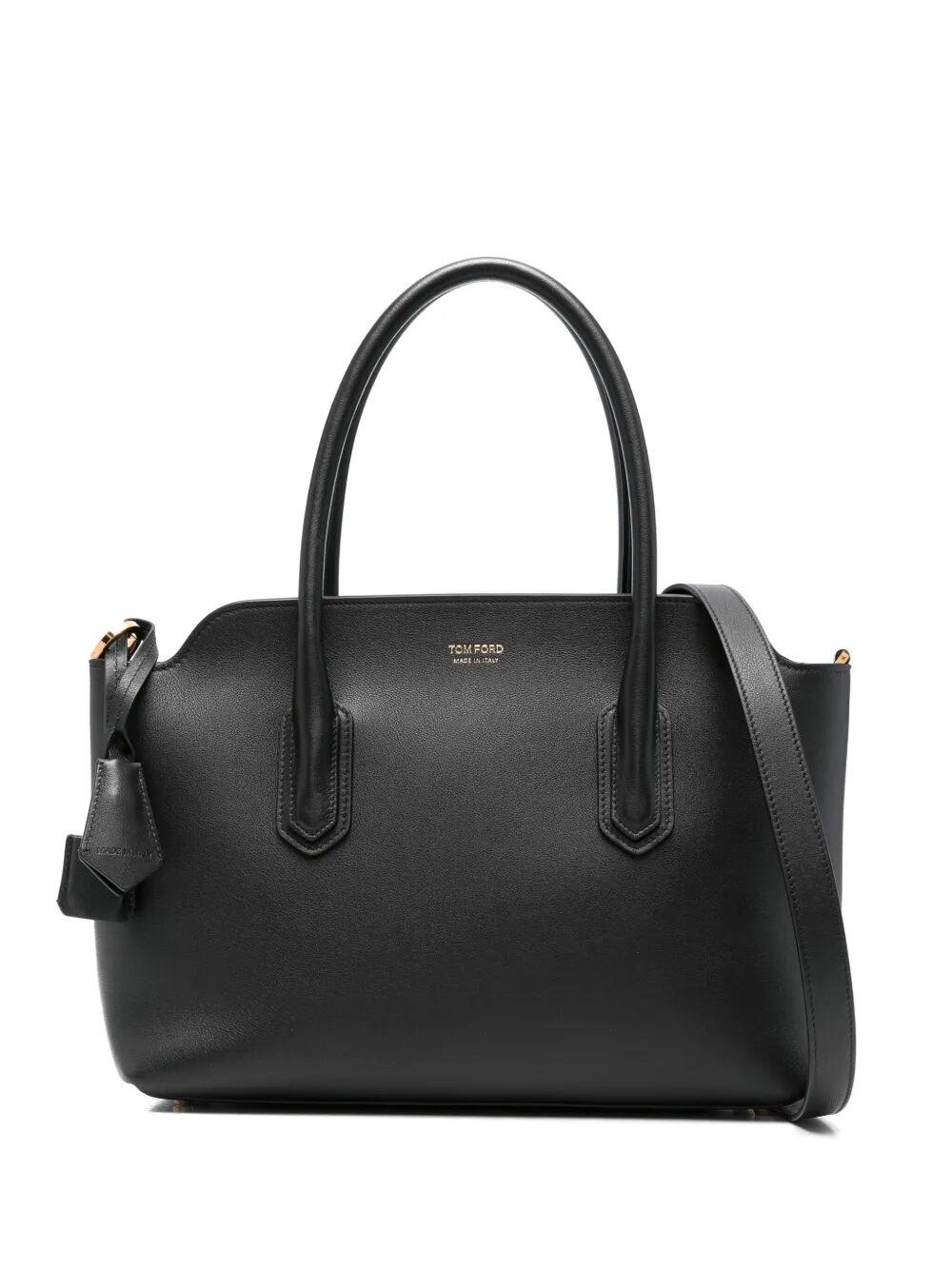 TOM FORD Natural Grain Leather Medium Top Handle