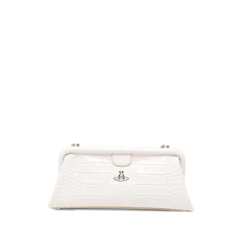 Vivienne Westwood Orb Croc-effect Clutch Bag