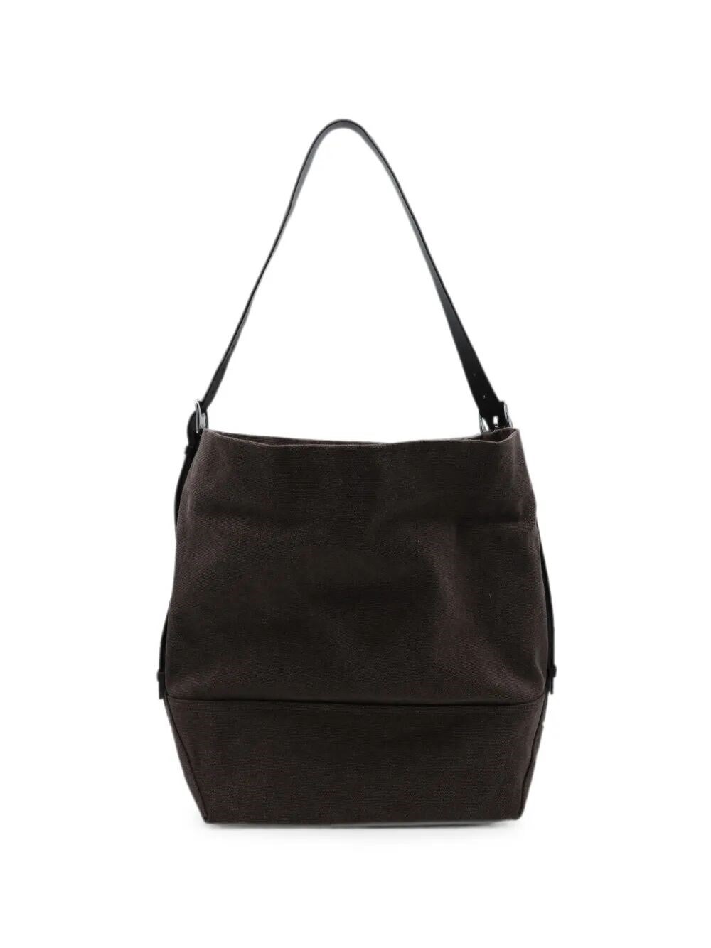 LEMAIRE Handbag Leather Dark Chocolate Belted Tote Bag