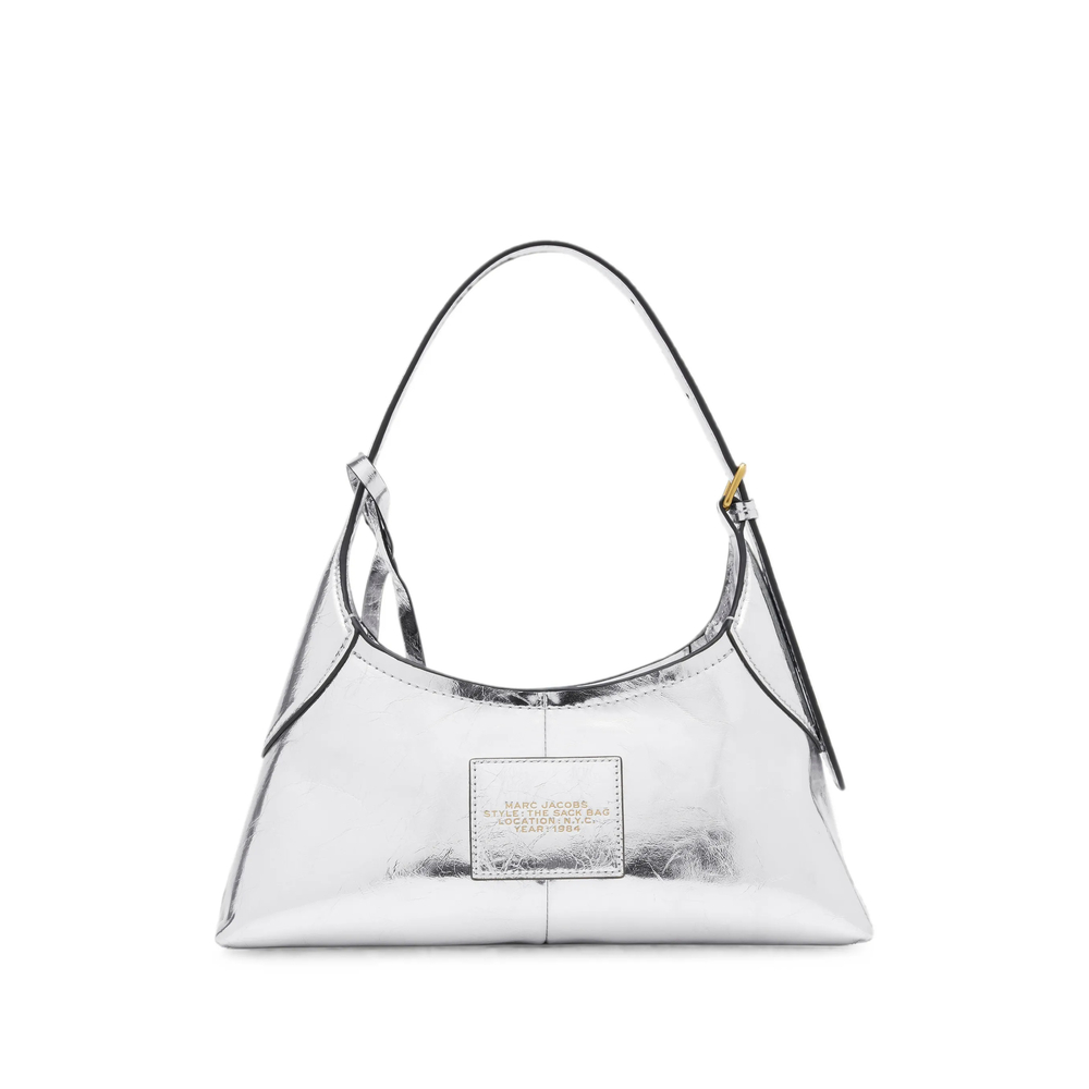 Marc Jacobs Small Belted Sack Bag In Metallic Crinkle Leather