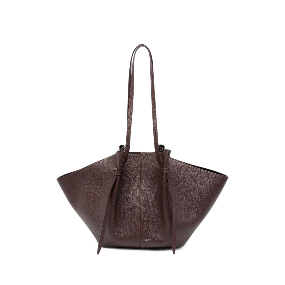 Yuzefi Large Mochi Pleated Leather Tote Bag