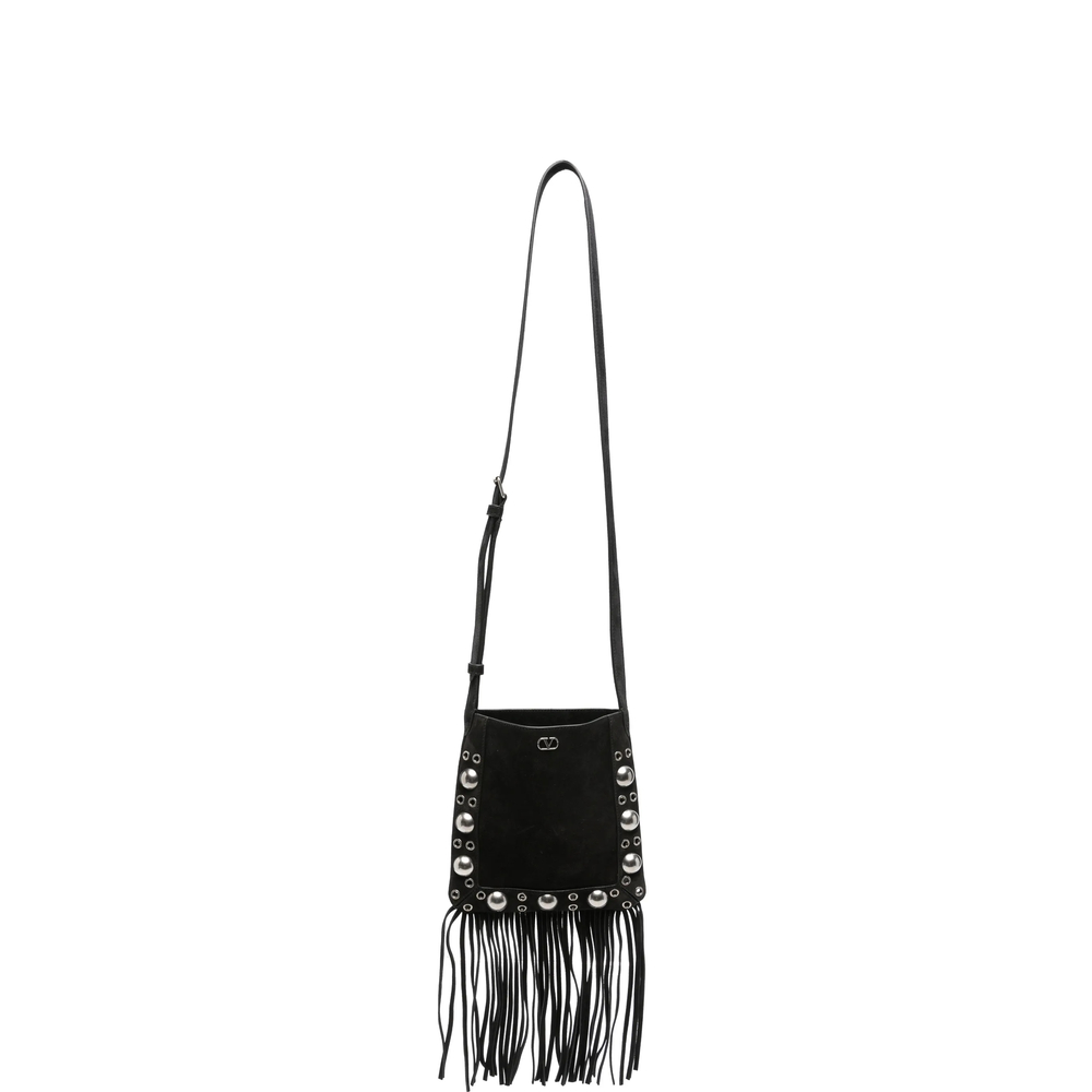 Valentino Garavani VLogo Signature Fringed Clutch Bag