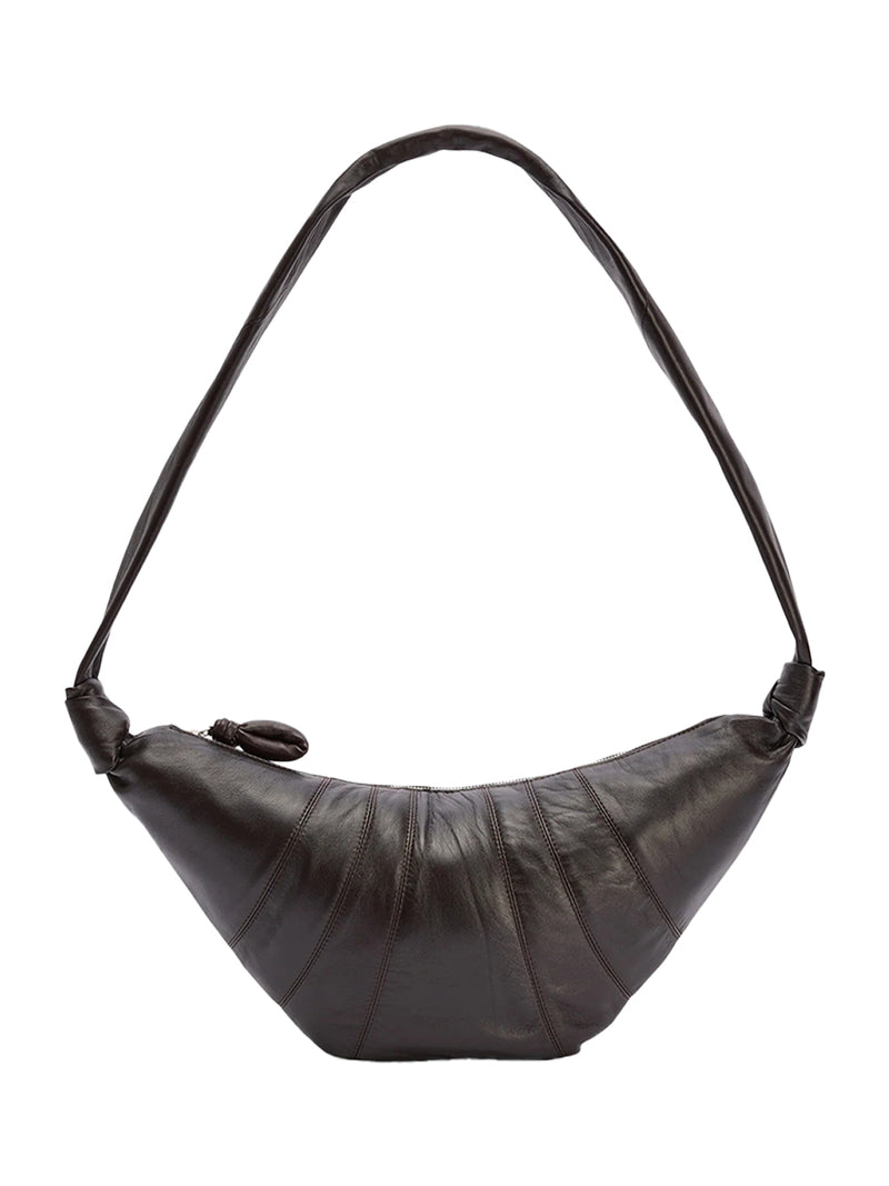 Lemaire medium croissant bag Dark chocolate