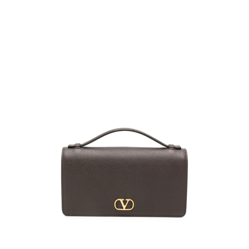 Valentino Garavani VLogo Signature Leather Clutch Bag