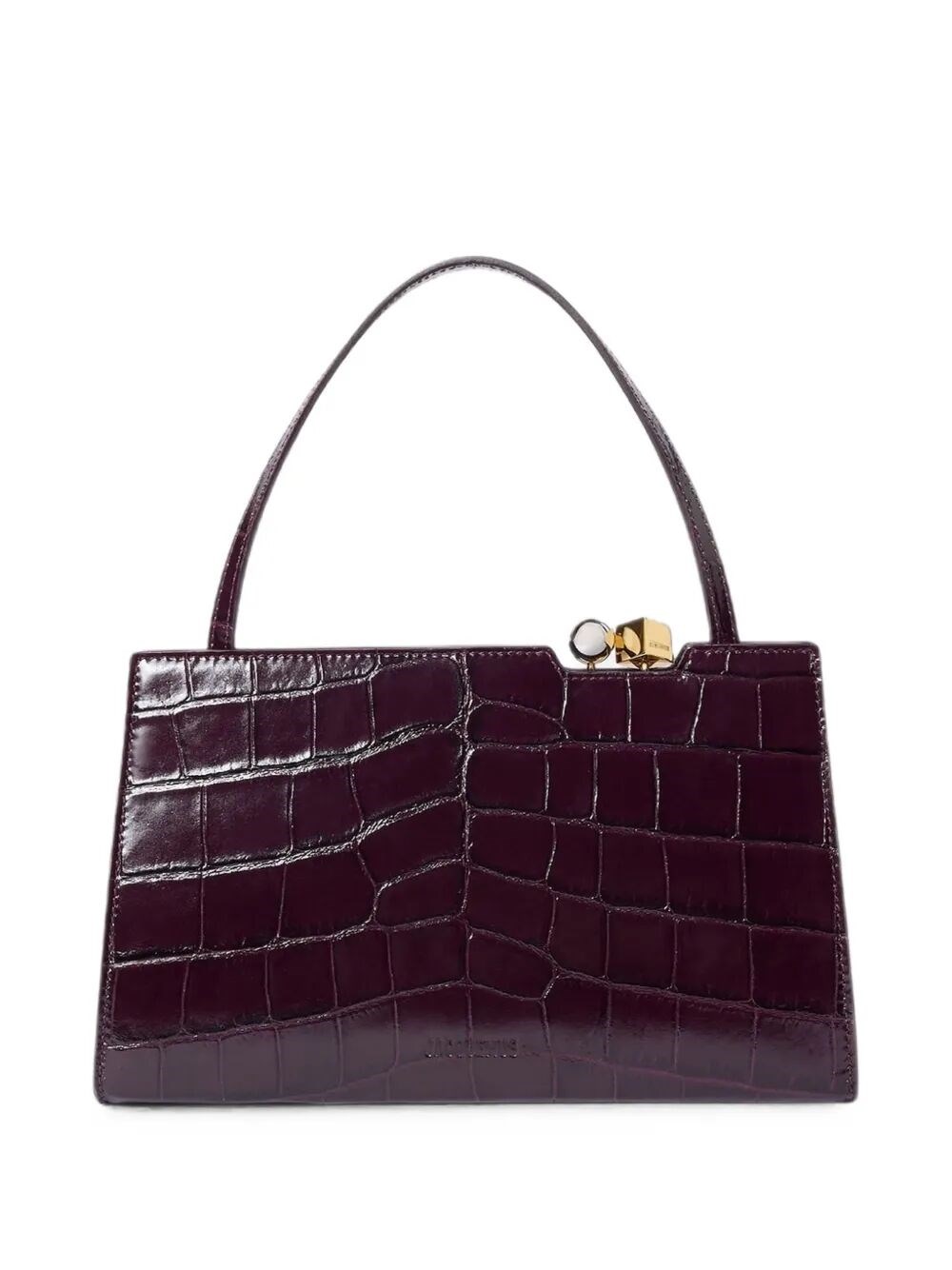 JACQUEMUS Handbag Leather Dark Burgundy "Le Salon"