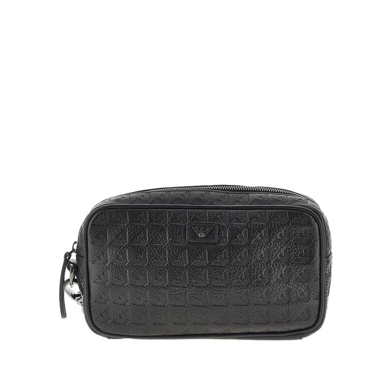 Pouch in pelle goffrata Eagle