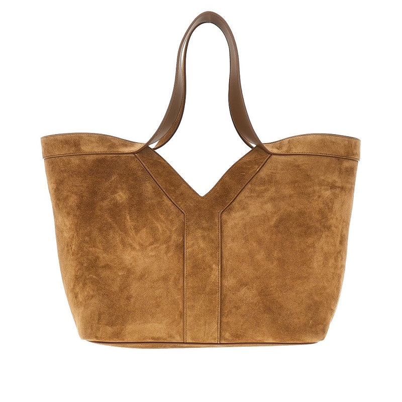 Tote bag 'Y' piccola in pelle scamosciata