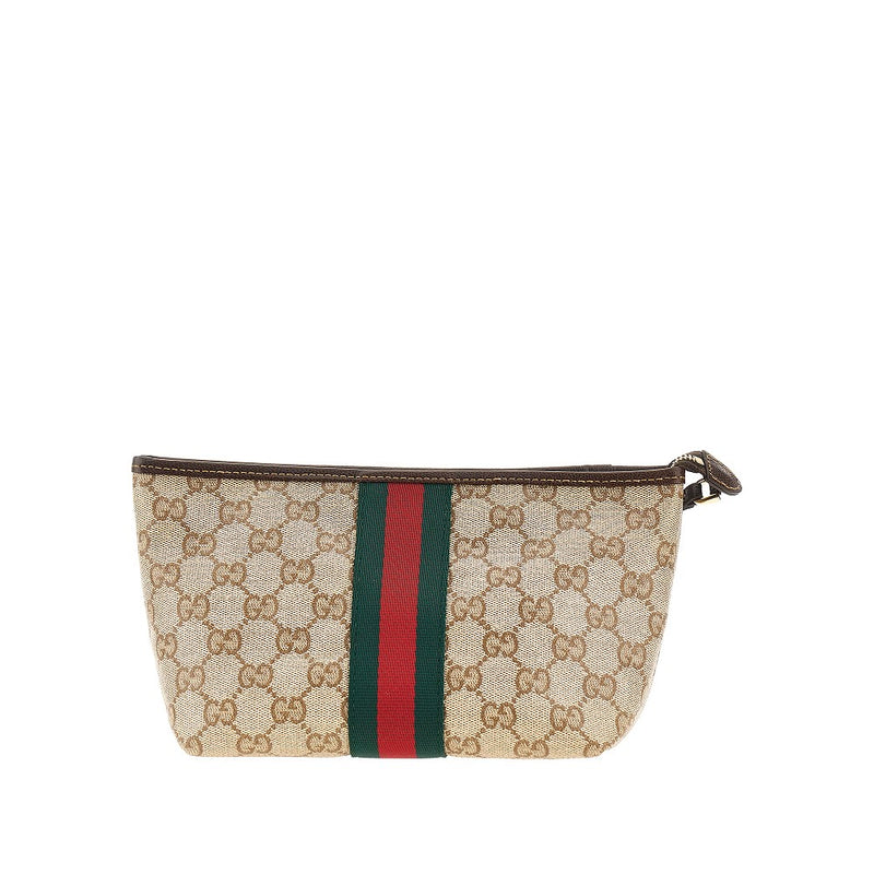 Pouch piccola in tessuto GG con Nastro Web