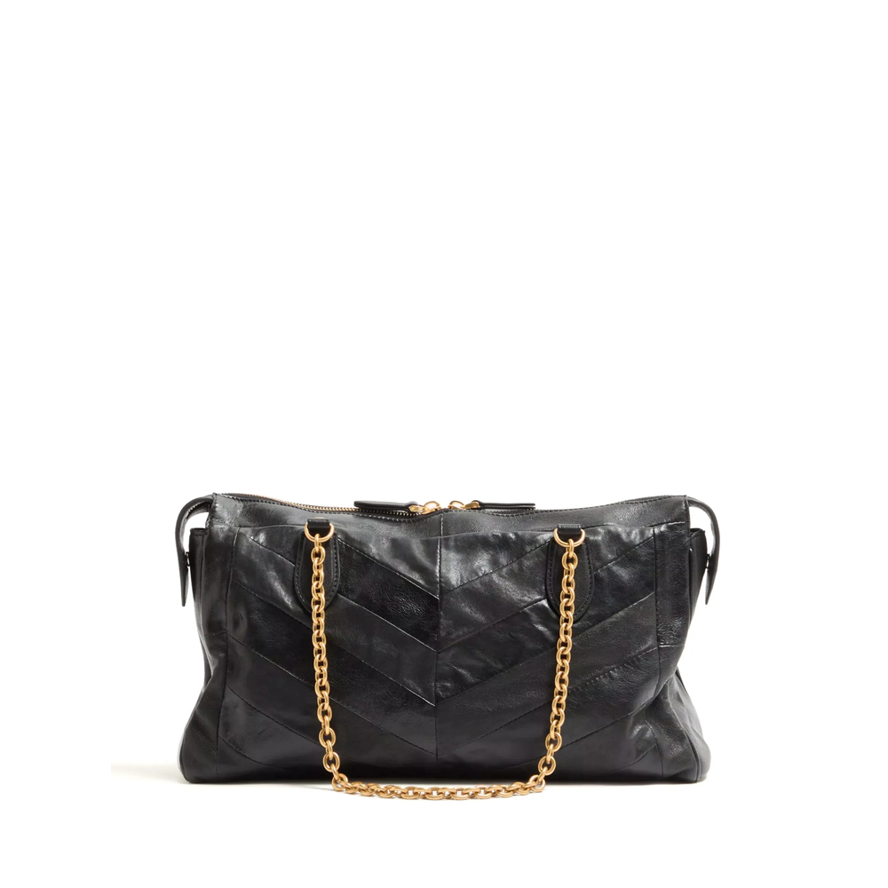 Valentino Garavani Panthea Shoulder Bag In Nappa Leather With Chevron Pattern