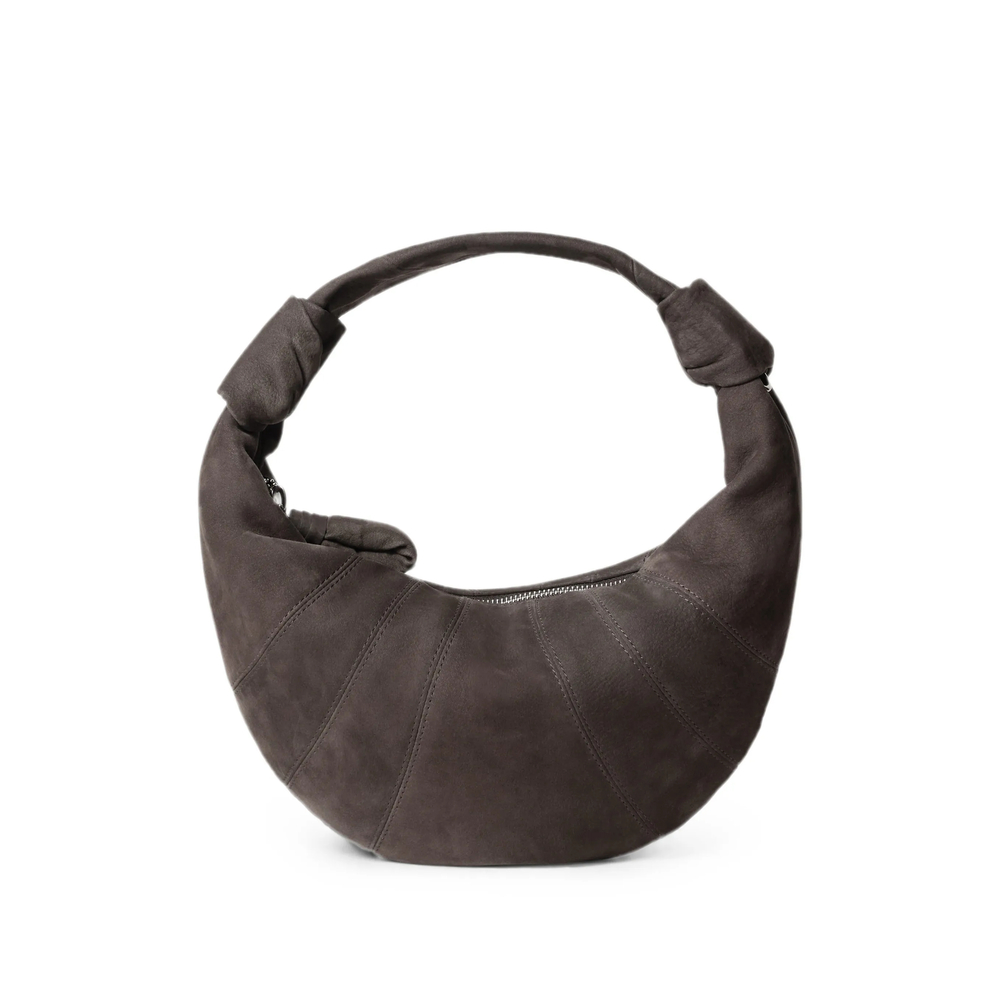 Lemaire Mini Fortune Croissant Bag In Alpaca Nubuck