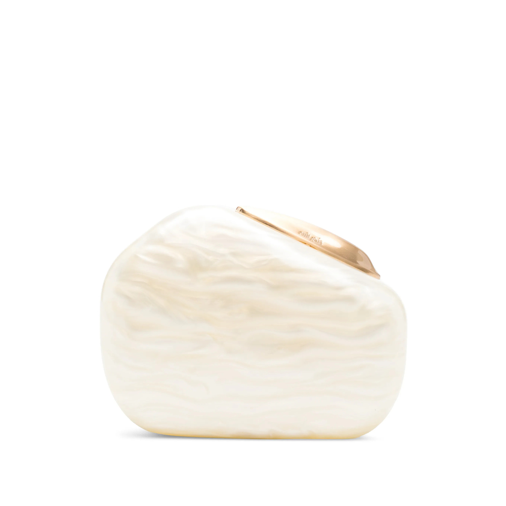 Cult Gaia Althea Marble-effect Clutch Bag