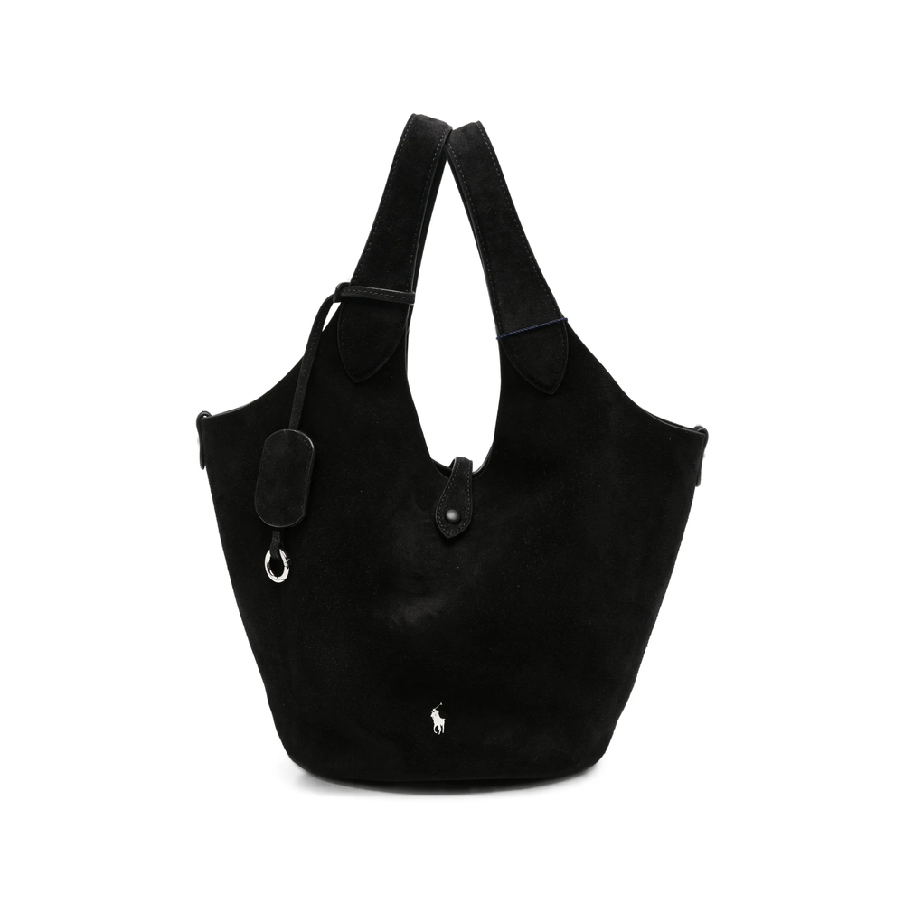 Ralph Lauren Logo-embroidered Suede Tote Bag