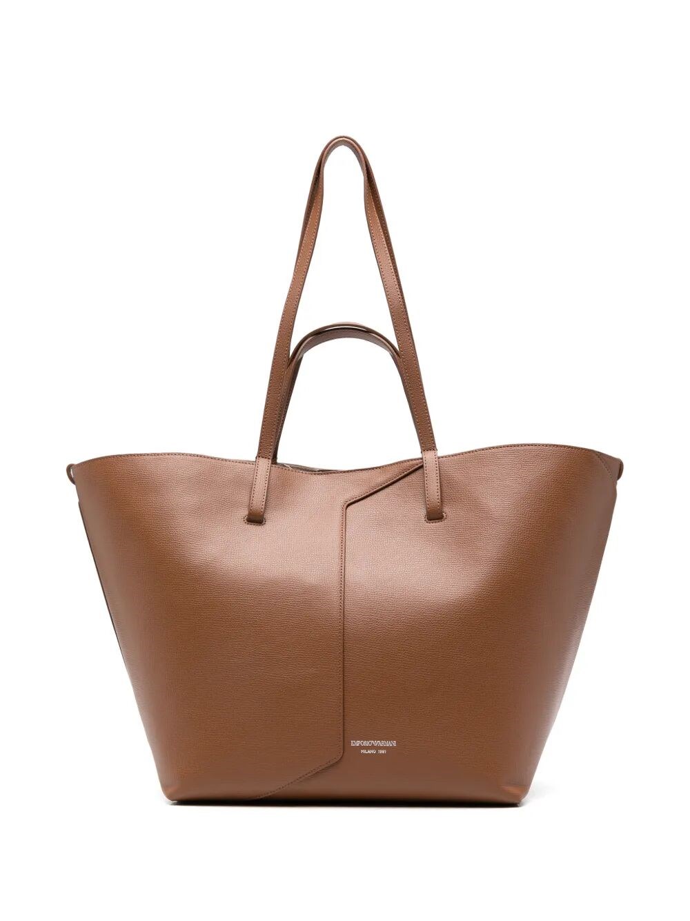 EMPORIO ARMANI Handbag Brown Leather Shopping Bag