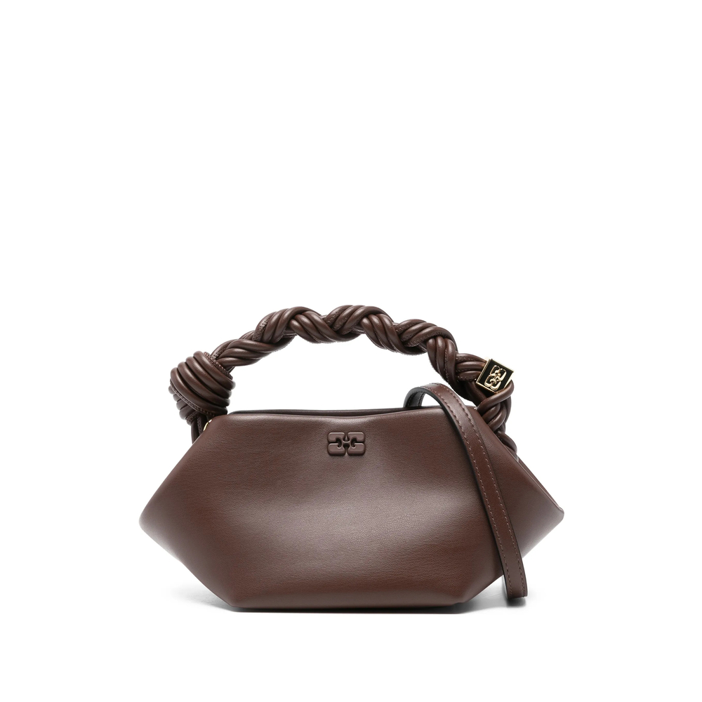 Ganni Mini Bou Braided-handle Tote Bag