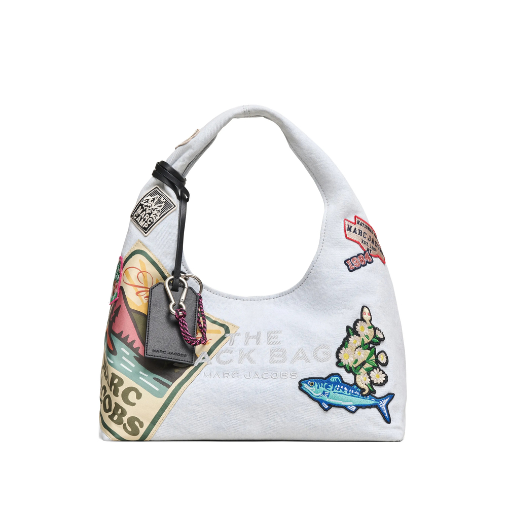 Marc Jacobs Camp Patchwork Denim Sack Bag