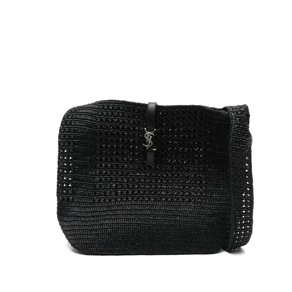 Saint Laurent Medium Les 5 À 7 Raffia Shoulder Bag