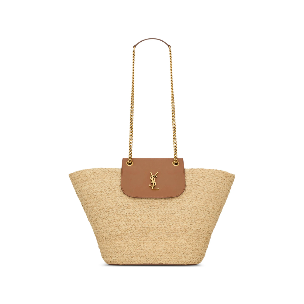 Saint Laurent Manon Basket Bag In Raffia