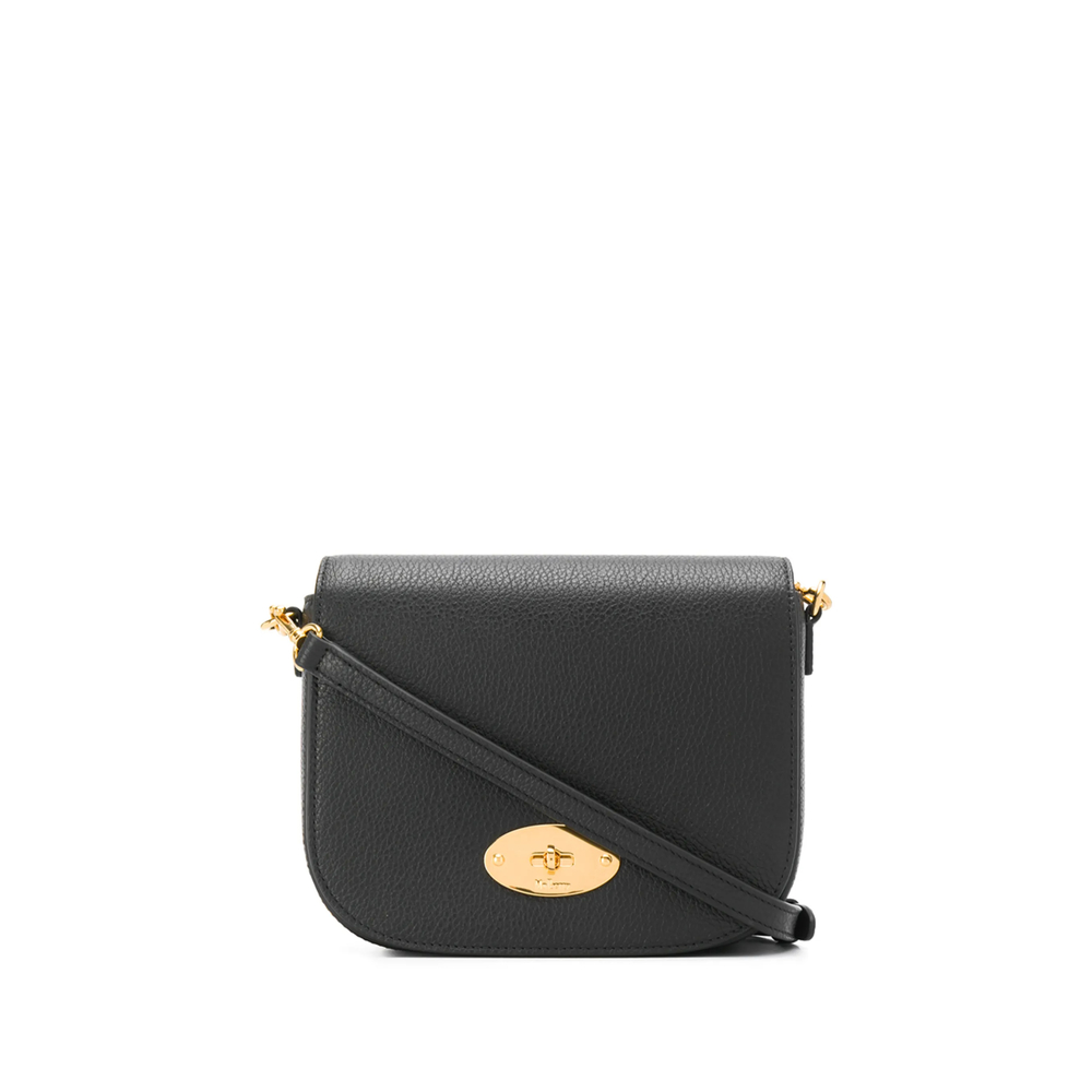 Mulberry Small Darley Satchel Bag In Black Classic Grain