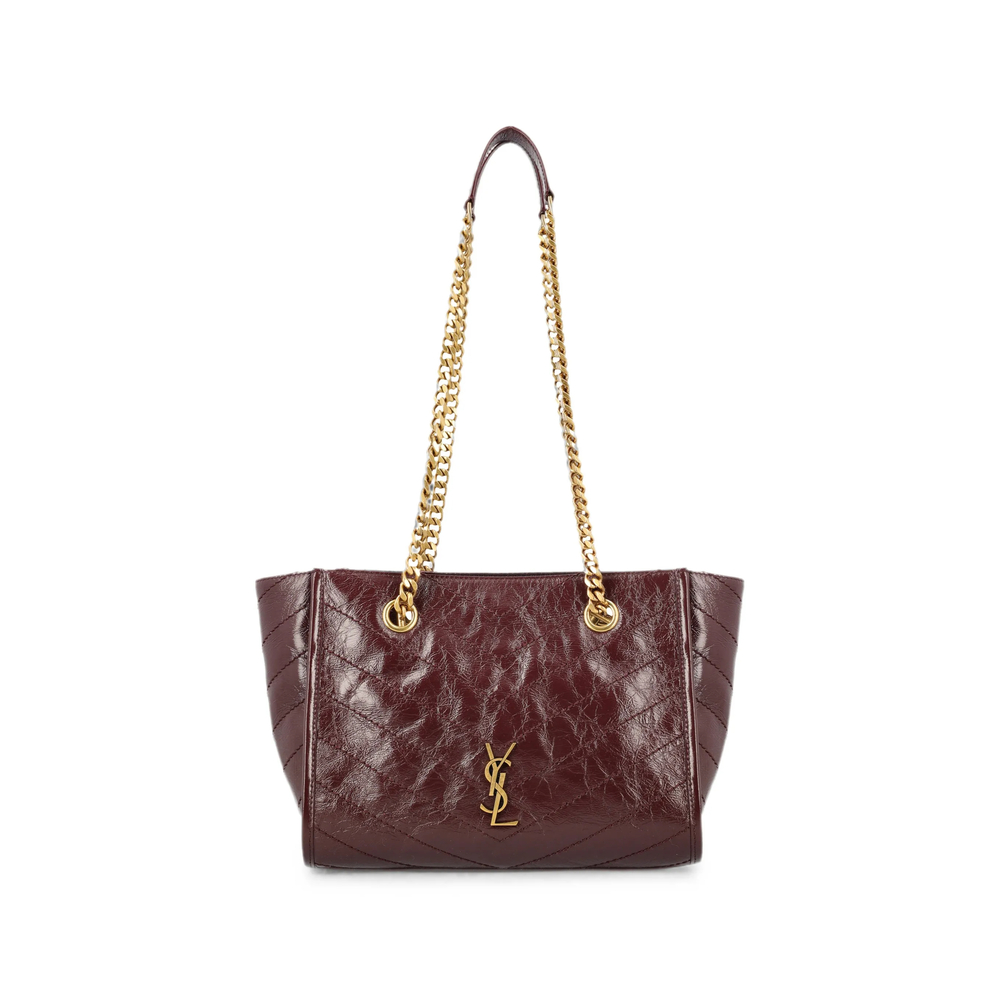 Saint Laurent Chevron-quilted Leather Tote Bag