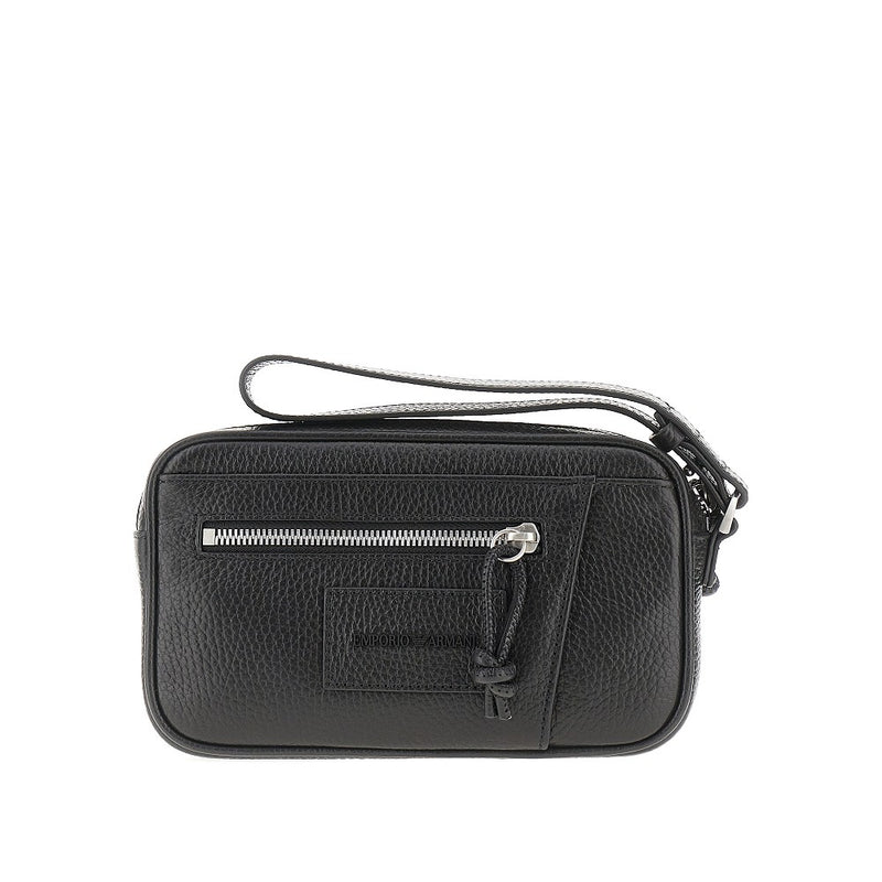 Pouch in pelle martellata