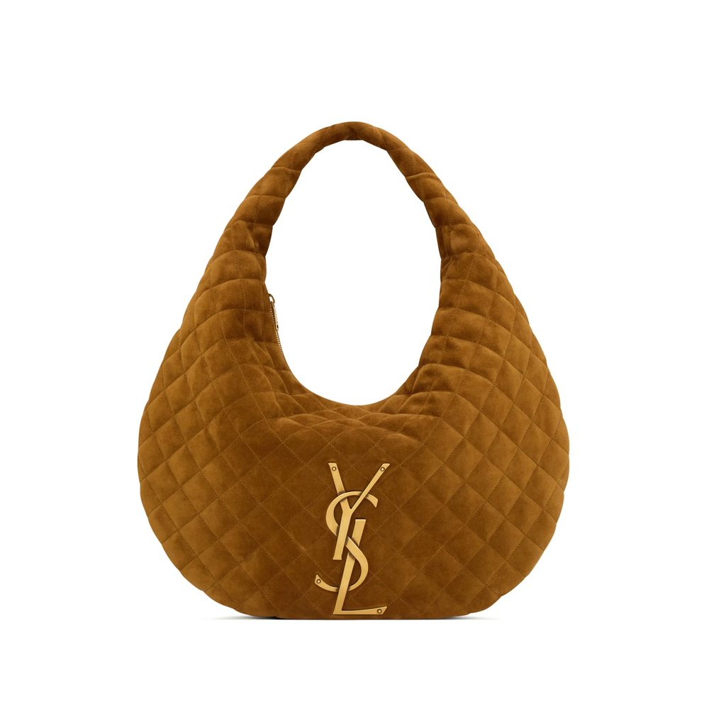 Saint Laurent Icare Quilted Suede Bag