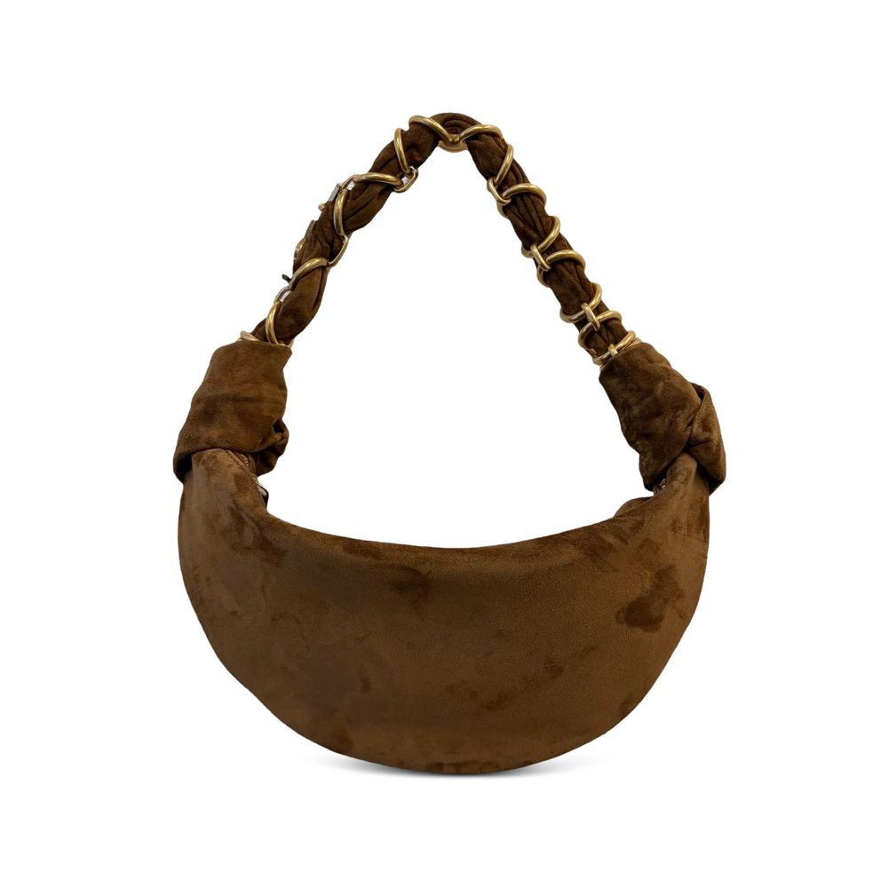Saint Laurent Amalia Mini Hobo In Suede Shoulder Bag