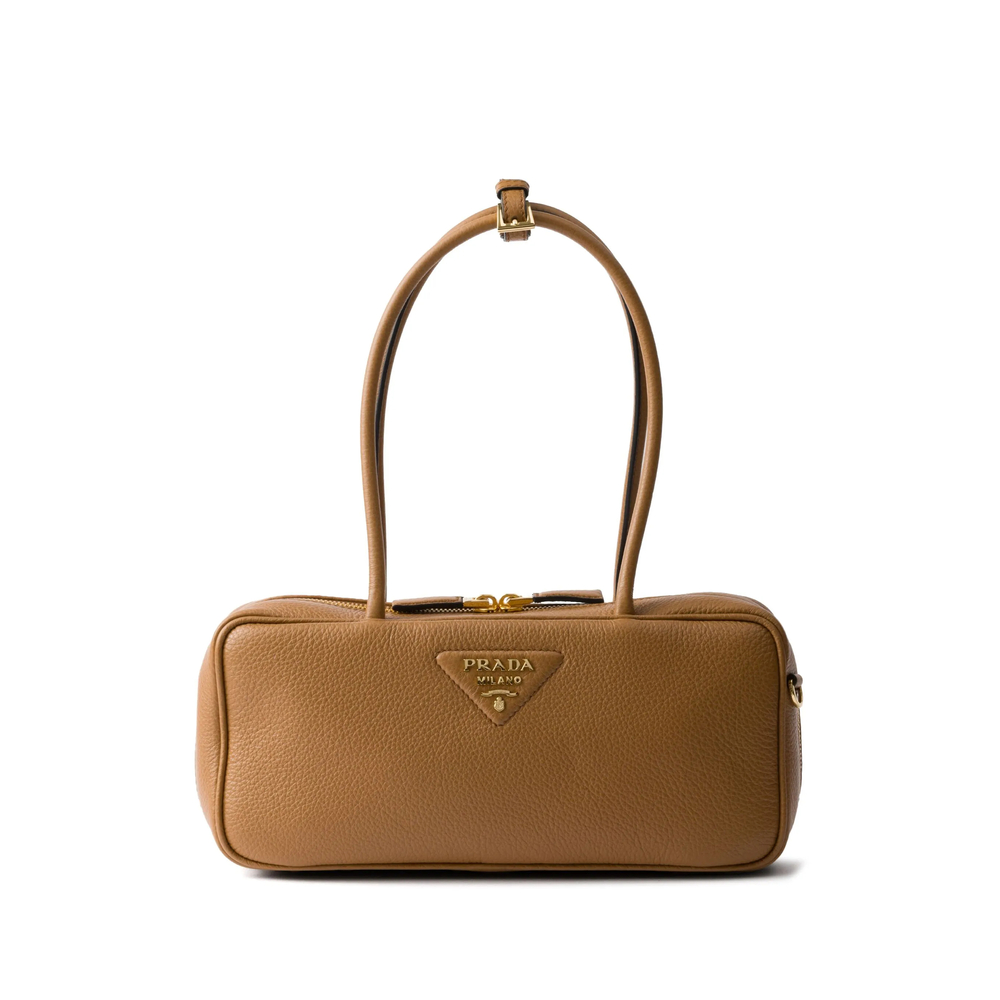 Prada Logo-plaque Leather Shoulder Bag