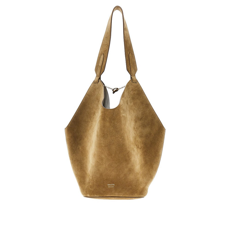 Tote bag 'Lotus' piccola in pelle scamosciata