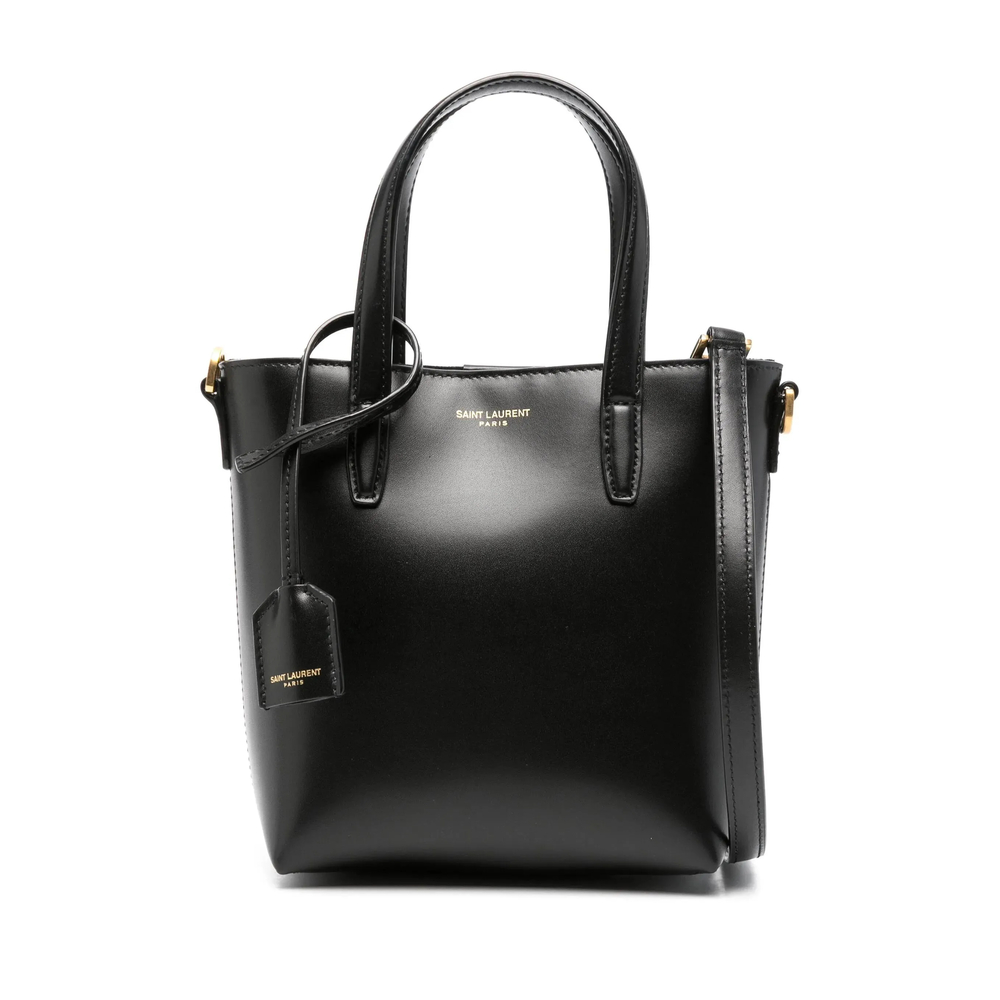 Saint Laurent Mini Toy Shopping Tote In Box Leather
