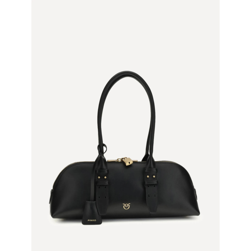 Pinko Escape Bag Horizontal Large Shoulder Bag In Leather