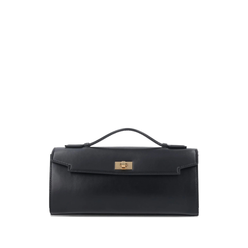 Anya Hindmarch Mortimer Calf Leather Clutch Bag In Black