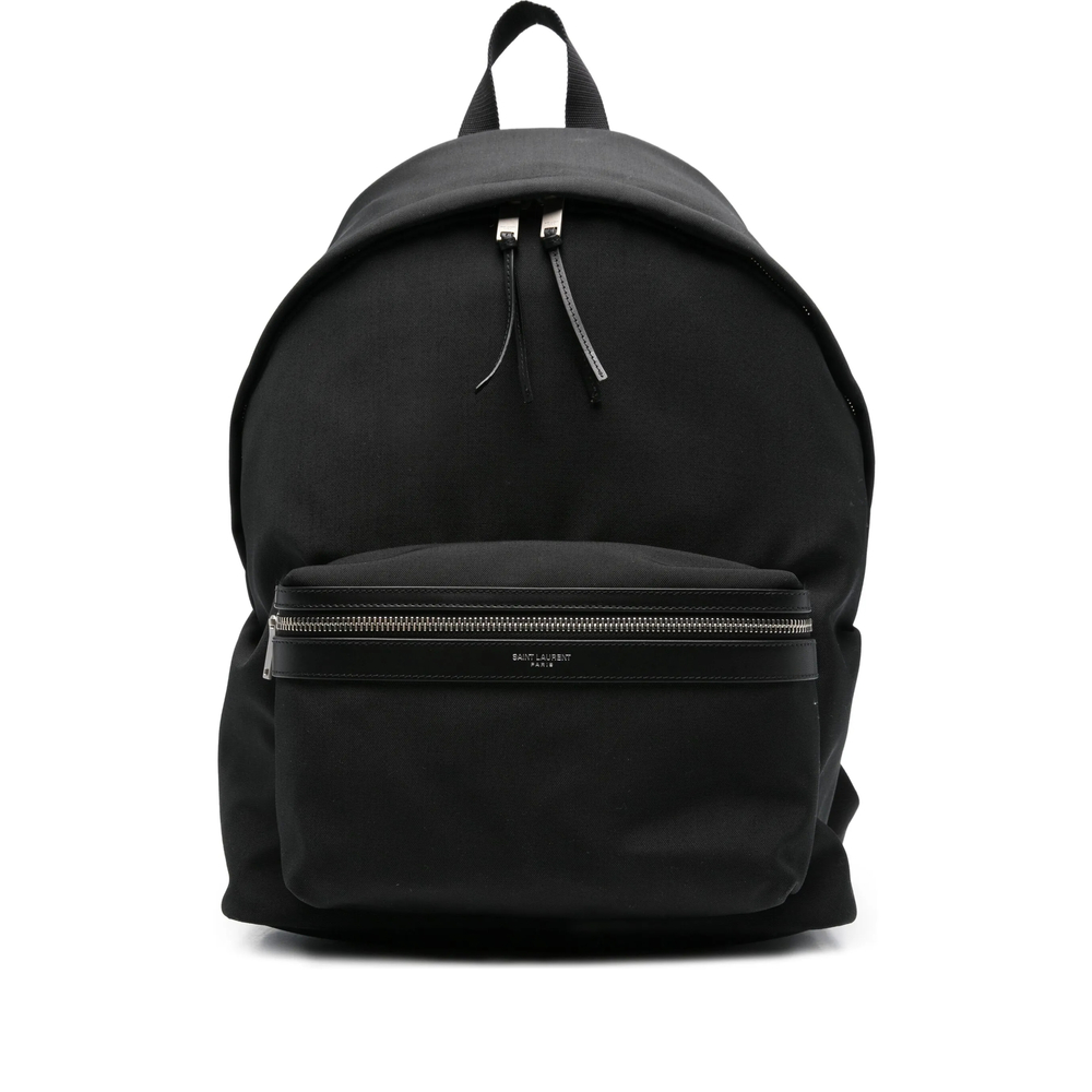Saint Laurent City Backpack In Canvas, Nylon And Leather