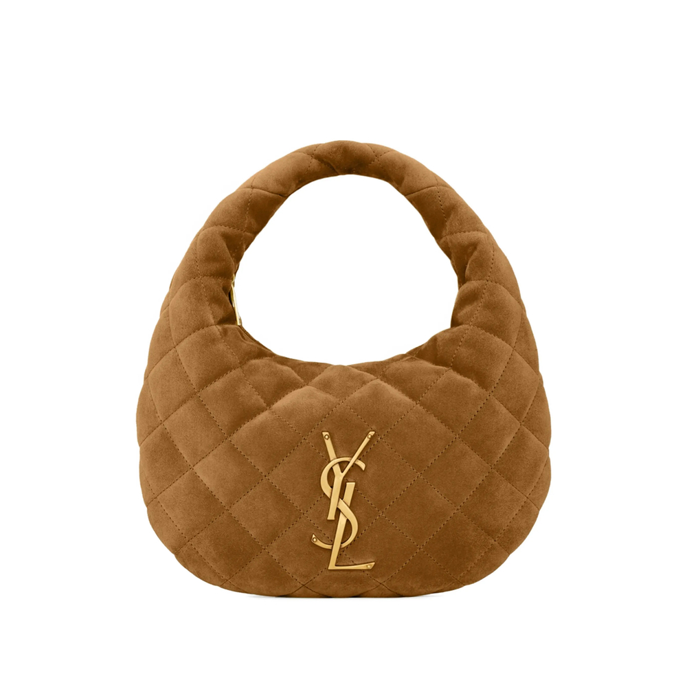 Saint Laurent Icarino Quilted Suede Bag