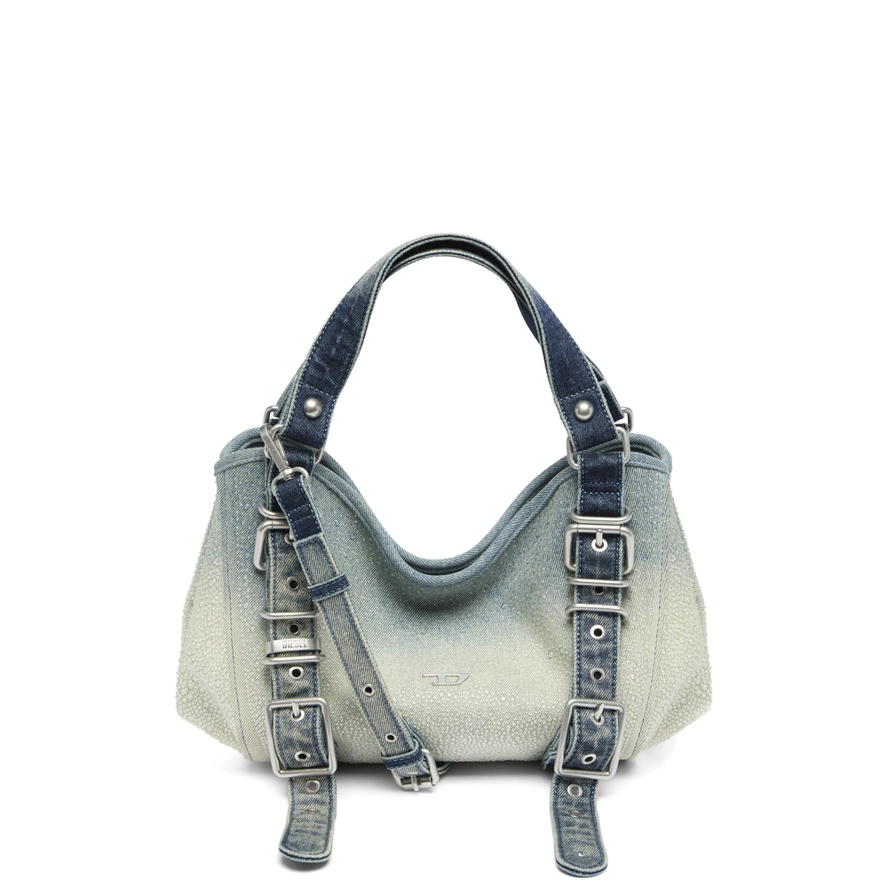 Diesel D-One-small Top-handle Bag In Crystal-solarised Denim