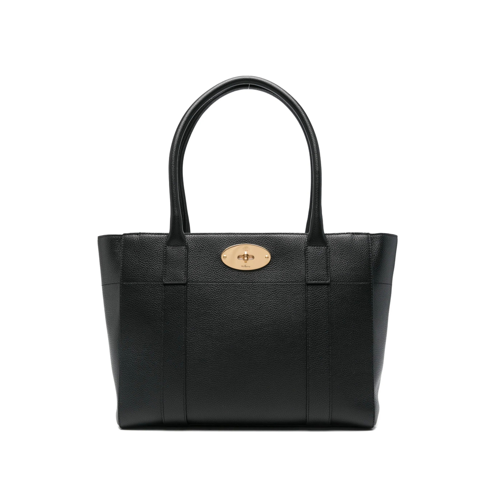 Mulberry Bayswater 9 To 5 Bag In Black Small Classic Grain