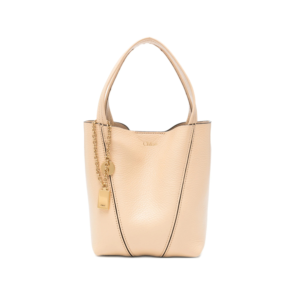 Chloé Spin Tote Bag Small In Grained Leather