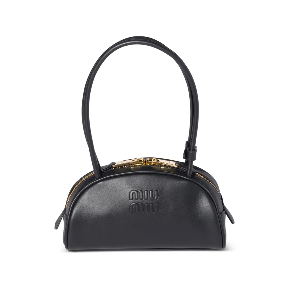 Miu Miu Softy Logo-plaque Fringed Shoulder Bag
