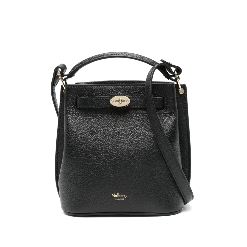 Mulberry Mini Islington Bucket Bag In Black Small Classic Grain