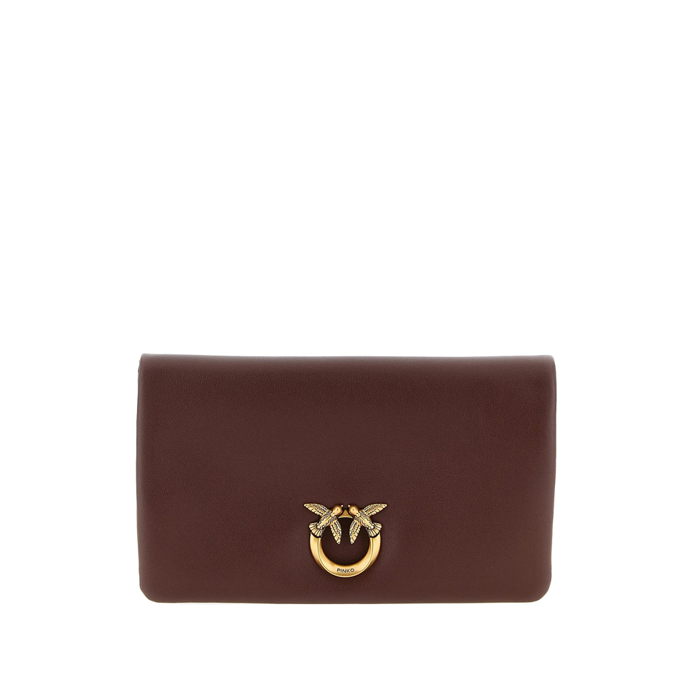 Pinko Love Birds Leather Shoulder Bag