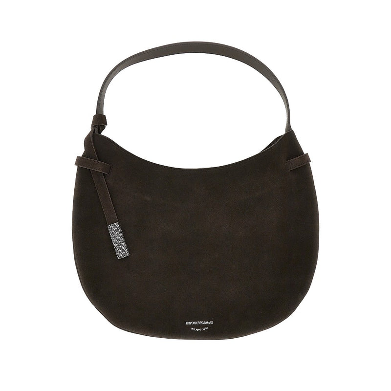 Borsa hobo in pelle scamosciata