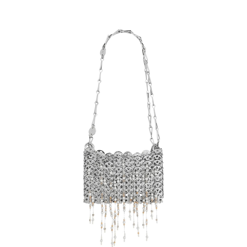 Rabanne 1969 Nano Bag With Pearl Fringes