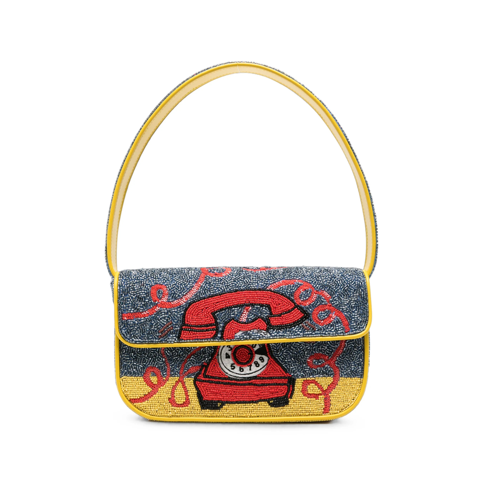 Staud Tommy Hotline Bead-embellished Shoulder Bag