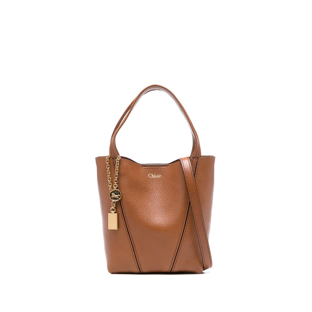 Chloé Spin Tote Bag In Grained Leather