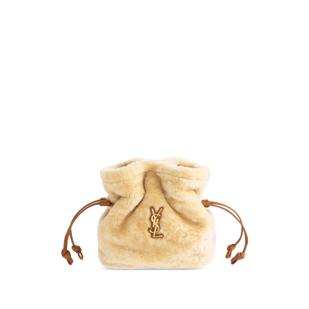 Saint Laurent Jamie Shearling Clutch Bag