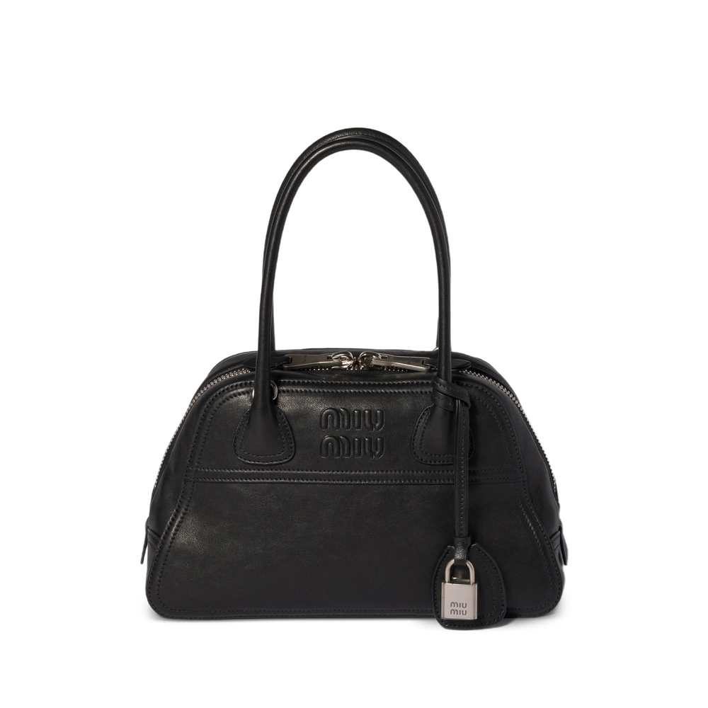 Miu Miu Vivant Small Nappa Leather Bag Black